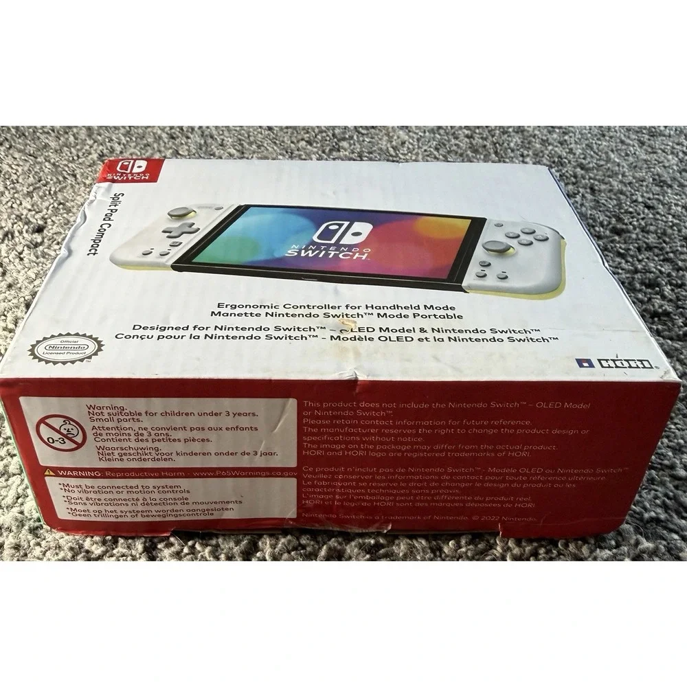 Hori Split Pad Compact for Nintendo Switch - Gray/Yellow